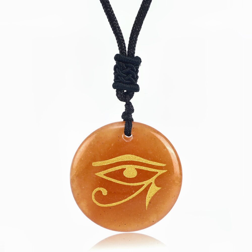 L'œil d'Horus Collier d'aventurine rouge