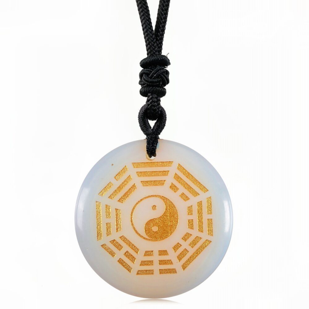 Collier d'agate Bagua de Yinyang