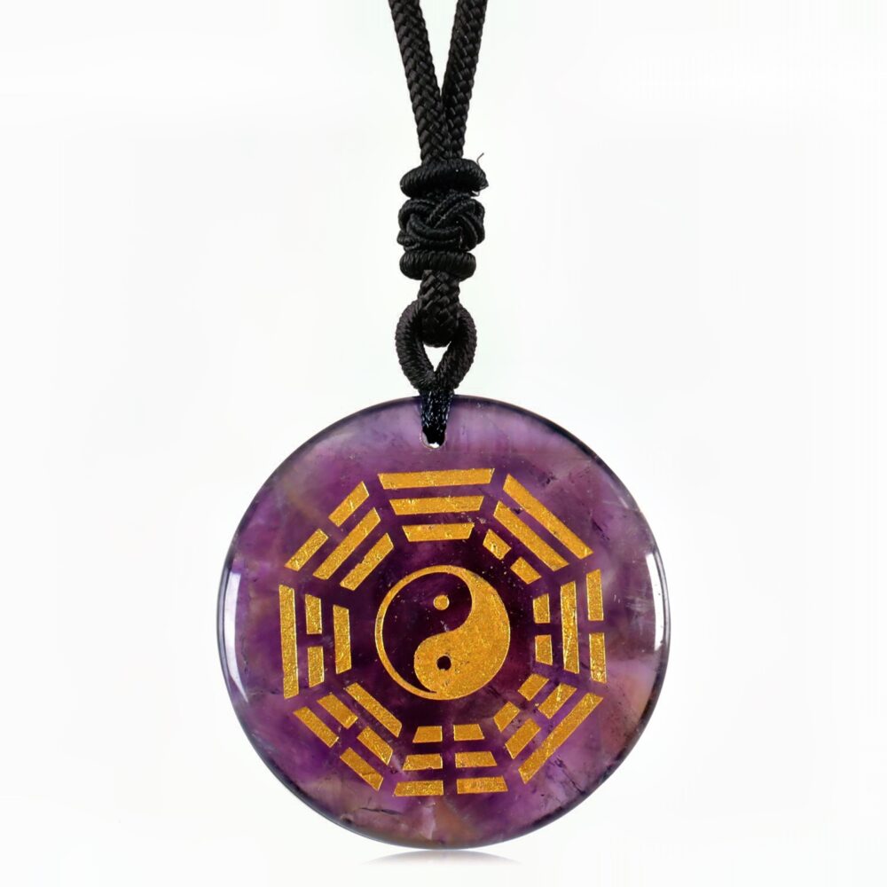 Yinyang Bagua Amethyst Halskette