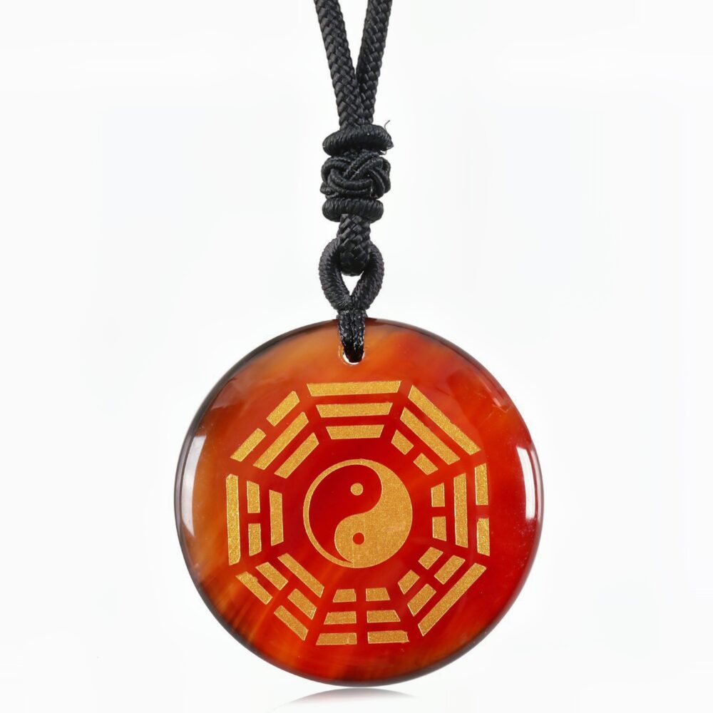 Yinyang Bagua Carnelian Necklace