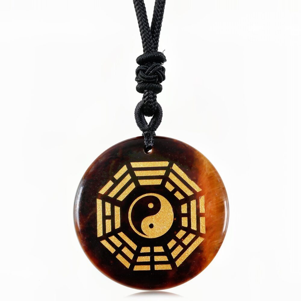 Yinyang Bagua Tigerauge Halskette