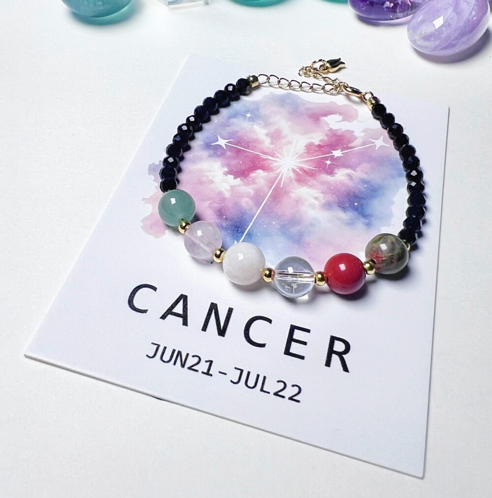 Cancer - Stellar Vibes Zodiac Healing Bracelet - Starclouds Crystal Collection