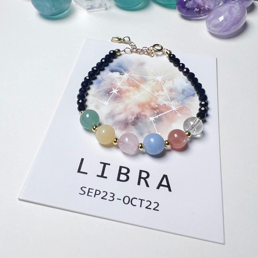 Libra - Stellar Vibes Zodiac Healing Bracelet - Starclouds Crystal Collection