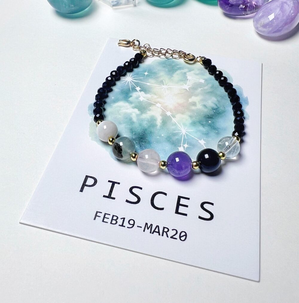 Pisces - Stellar Vibes Zodiac Healing Bracelet - Starclouds Crystal Collection