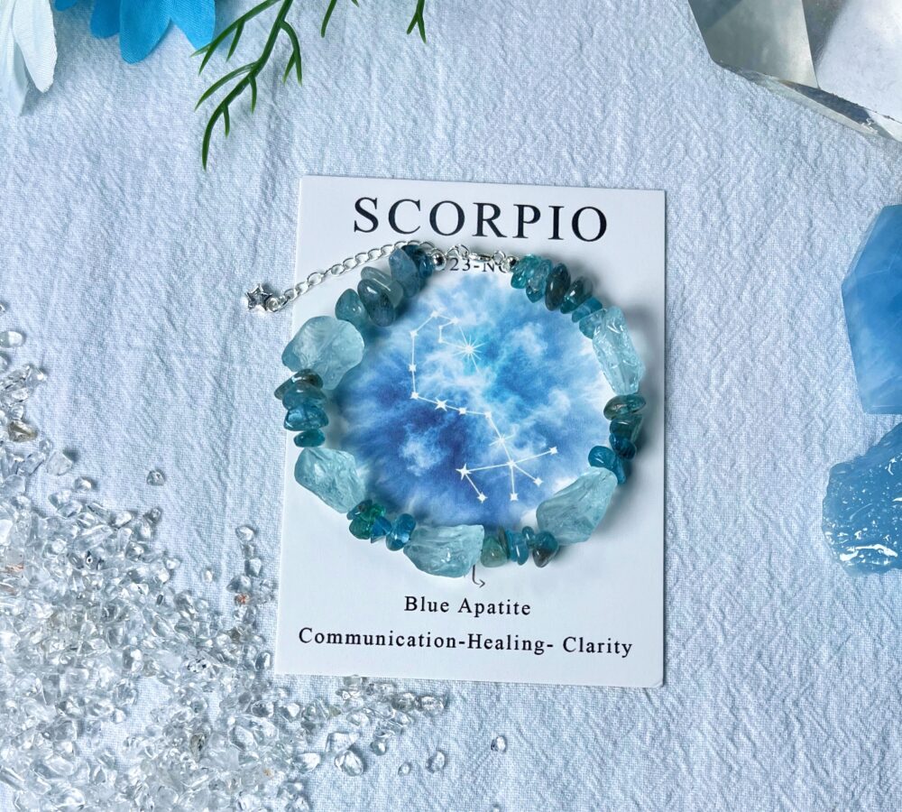 Escorpio - Pulsera eterna de cristal del zodiaco para la conexión espiritual