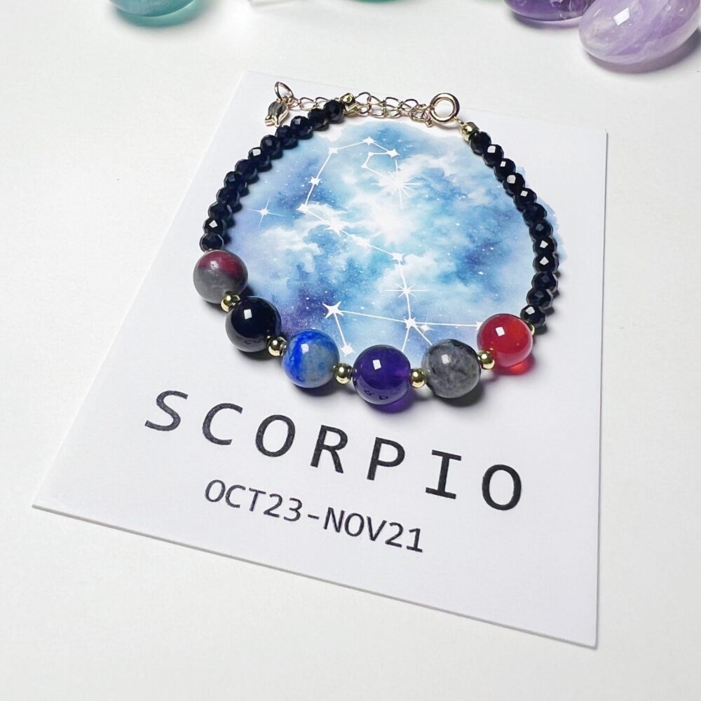 Scorpio - Stellar Vibes Zodiac Healing Bracelet - Starclouds Crystal Collection