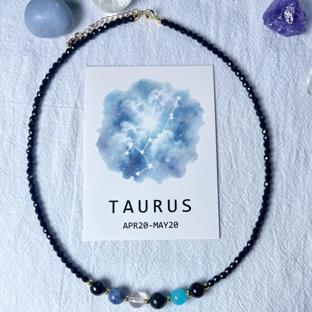 Taurus - Astral Glow Zodiac Crystal Healing Necklace - Starclouds Collection