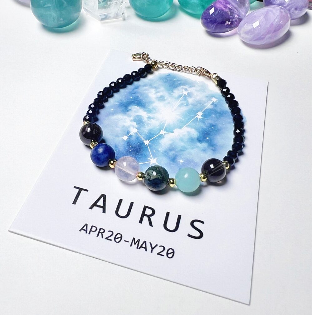 Taurus - Stellar Vibes Zodiac Healing Bracelet - Starclouds Crystal Collection