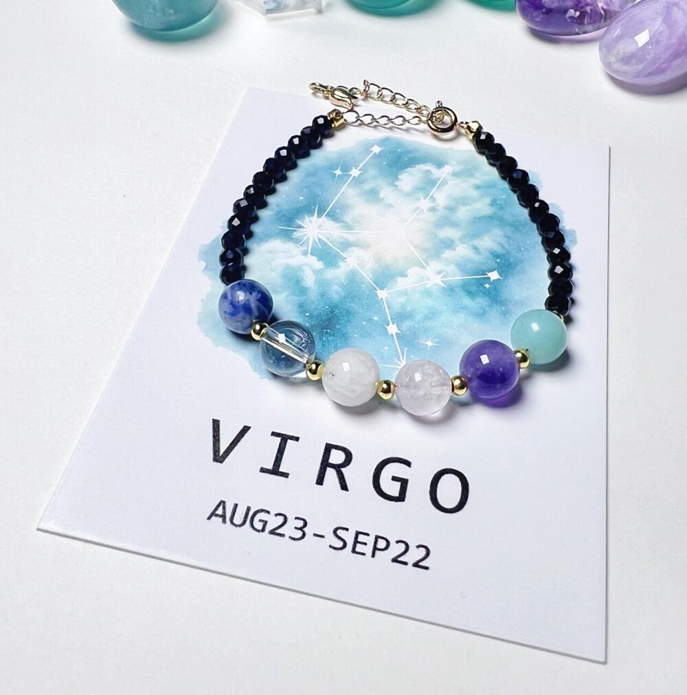 Virgo - Stellar Vibes Zodiac Healing Bracelet - Starclouds Crystal Collection